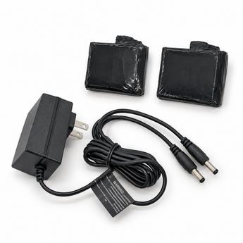 Heat Up battery kit for kids' mittens, Active gloves and socks: two batteries, dual wall charger and cables
