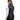Woman wearing the Heat Up women's heated vest, back view on white background
