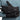 Black heated gloves with 'HEAT UP' branding on a person wearing a blue long-sleeve shirt.