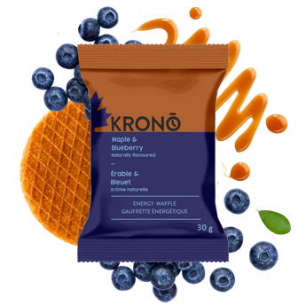 Krono Nutrition Maple & Blueberry Energy Waffles - Box of 12