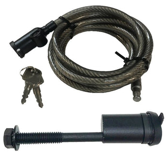 Locking Threaded Hitch Pin with Cable Hollywood Racks Accessories