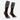 Pair of Heat Up Junior heated socks, grey and black with orange accents and cuff battery pocket, on white background