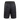 Heat Up heated shorts, quilted black with elastic waistband and zip pockets, front view on dark grey background